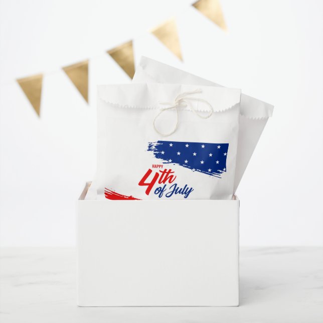 Bolsa De Papel 4 de julio Trate Favor Bag (Fiesta)