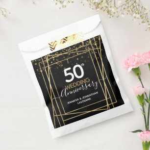 Bolsa De Papel 50.º Aniversario Boda Favor Bags