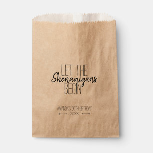 Bolsa De Papel 50.º cumpleaños que empiecen los Shenanigans Perso