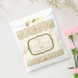 Bolsa De Papel 50.º oro Boda en blanco