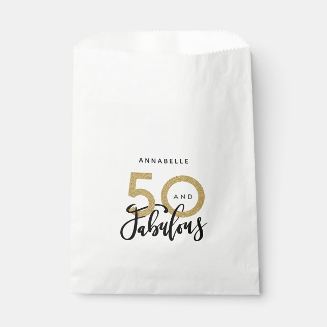 Bolsa De Papel 50 y fabuloso cumpleaños (Anverso)