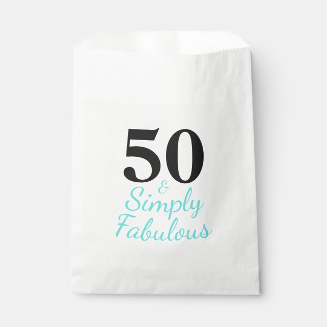 Bolsa De Papel 50 y fabuloso cumpleaños (Anverso)