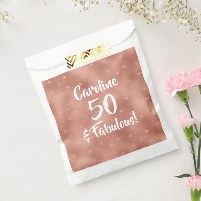 Bolsa De Papel 50 y fabuloso cumpleaños Personalizado (Sellado)