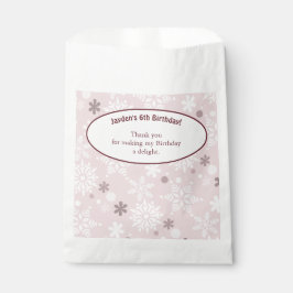 Bolsa De Papel 6.ª Rosa De La Fiesta De Cumpleaños Temática Del S