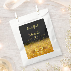 Bolsa De Papel 70.ª fiesta de cumpleaños nombre elegante del arco