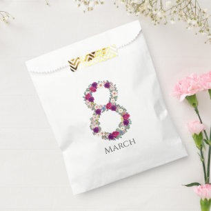 Bolsa De Papel 8 de marzo Día Internacional de la Mujer     