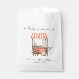 Bolsa De Papel A Baby Is Brewing Coffee Cart Baby Shower