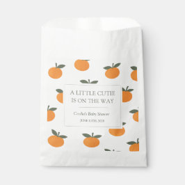 Bolsa De Papel A Little Cutie Orange Gender Neutral Baby Shower