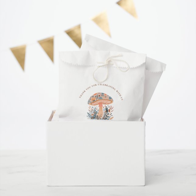 Bolsa De Papel A Little Fun Guy Mushroom Baby Shower  (Fiesta)