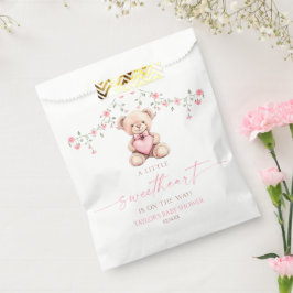 Bolsa De Papel A Little Sweetheart Pink Teddy Bear Baby Shower