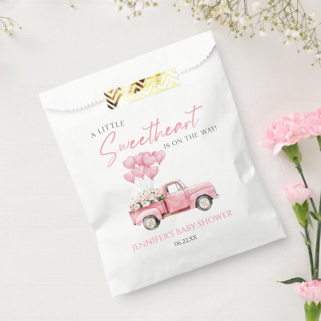Bolsa De Papel A Little Sweetheart Valentine's Day Baby Shower (Sellado)