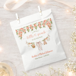 Bolsa De Papel A Sweet Little Peach Clothesline Baby Shower