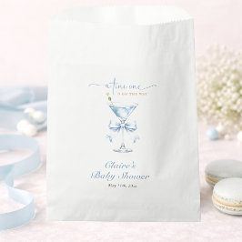 Bolsa De Papel A Tini One Martini Theme Blue Boy Baby Shower 