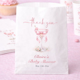 Bolsa De Papel A Tini One Theme Pink Baby Shower 
