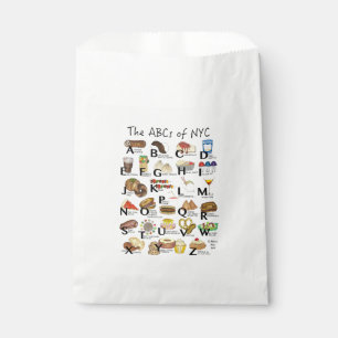 Bolsa De Papel ABC del alfabeto de New York City Foods de la ciud