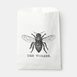 Bolsa De Papel Abeja Obrera Miel Abejorro Negro