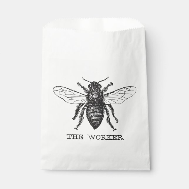 Bolsa De Papel Abeja Obrera Miel Abejorro Negro (Anverso)