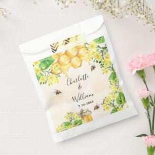 Bolsa De Papel Abejas de burbujas boda de flores amarillas