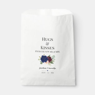 Bolsa De Papel Abrazos y besos de la nueva boda floral de la seño