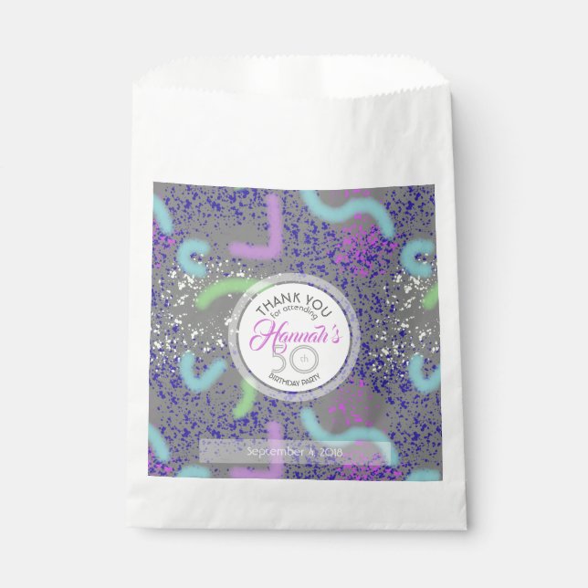 Bolsa De Papel Abstract Noodle 50 cumpleaños Gracias a Bag (Anverso)