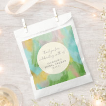 Abstract Watercolor Bridal Shower Personalizado Gr