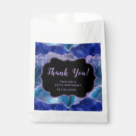 Bolsa De Papel Abundante Océano Azul Púrpura Oscuro Cumpleaños Gr