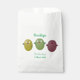 Bolsa De Papel Aceitunas alegres y lindas cantando personalizado