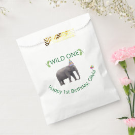 Bolsa De Papel Acento de celebración de elefante salvaje