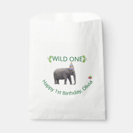 Bolsa De Papel Acento de celebración de elefante salvaje