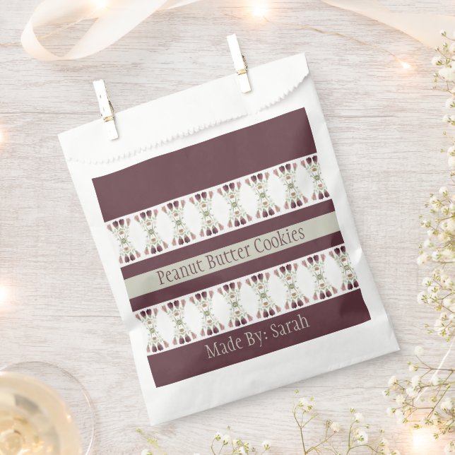 Bolsa De Papel Acentuación floral decorativa (Cortado)