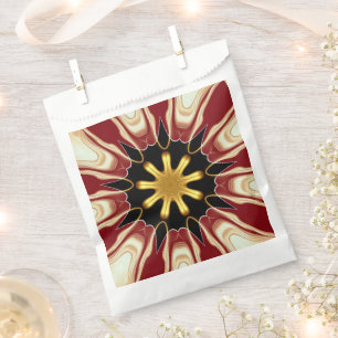 Bolsa De Papel Achempong: Starburst Lujo Deep Crimson & Gold