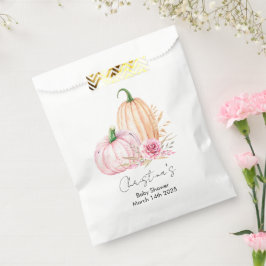 Bolsa De Papel Acuarela Boho Calabaza Babyducha
