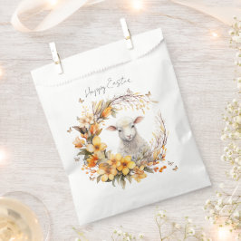 Bolsa De Papel Acuarela Cordero de Pascua Personalizada