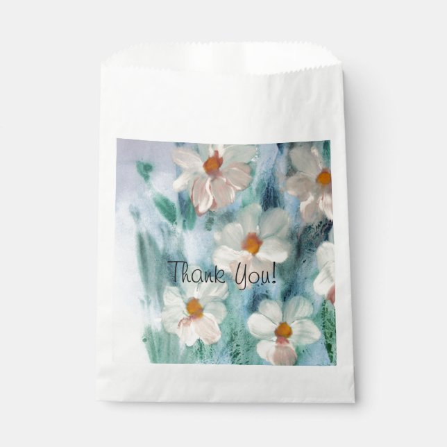 Bolsa De Papel Acuarela Daisy Flowe (Anverso)