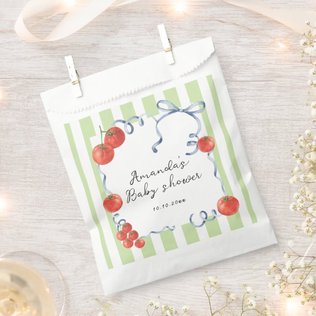 Bolsa De Papel Acuarela de bebé de tomate  (Cortado)