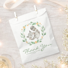 Bolsa De Papel Acuarela Dormir Bebé Raccoon Gracias