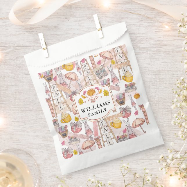 Bolsa De Papel Acuarela Elementos personalizados de caída de mano (Cortado)