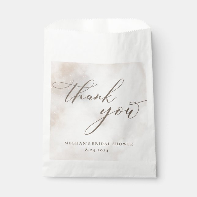 Bolsa De Papel Acuarela En La Ducha De Novias Nube 9 (Anverso)