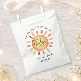 Bolsa De Papel Acuarela Feliz Sol Amarillo Agradecimiento Baby Sh