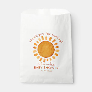 Bolsa De Papel Acuarela Feliz Sol Amarillo Gracias Baby Shower