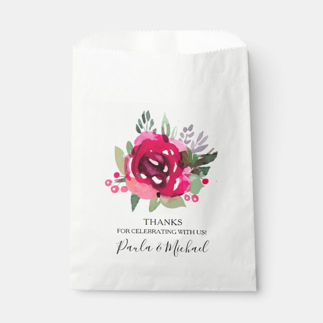 Bolsa De Papel Acuarela Floral (Anverso)