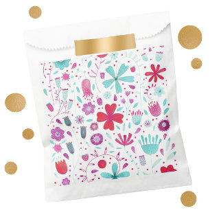 Bolsa De Papel Acuarela floral moderna