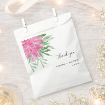 Acuarela floral rosa verde boho