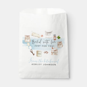 Bolsa De Papel Acuarela Ilustrada Horneada Con Amor