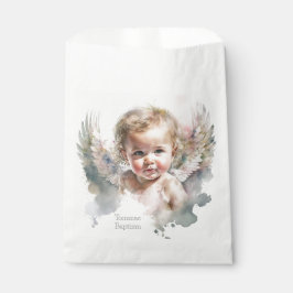 Bolsa De Papel Acuarela lindo Angel Baptismo Bebé