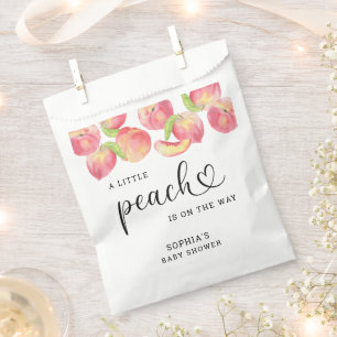 Bolsa De Papel Acuarela Melocotón pequeño está en camino baby sho