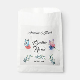 Bolsa De Papel Acuarela rosa y azul