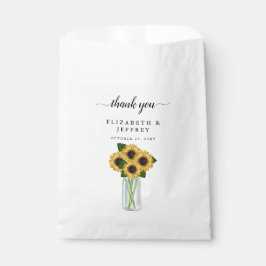 Bolsa De Papel Acuarela Rusa Sunflowers Mason Jar