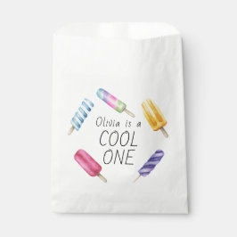 Bolsa De Papel Acuarela Verano Popsicle Crema de Hielo