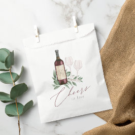 Bolsa De Papel Acuarela Vino Rojo Saludos Botánicos para Amar